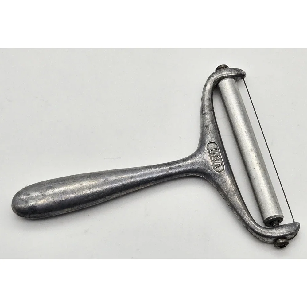 Vintage USA Metal Cheese Slicer‎ Wire Cutter Cast Handle Kitchen Utensil 4.5 in